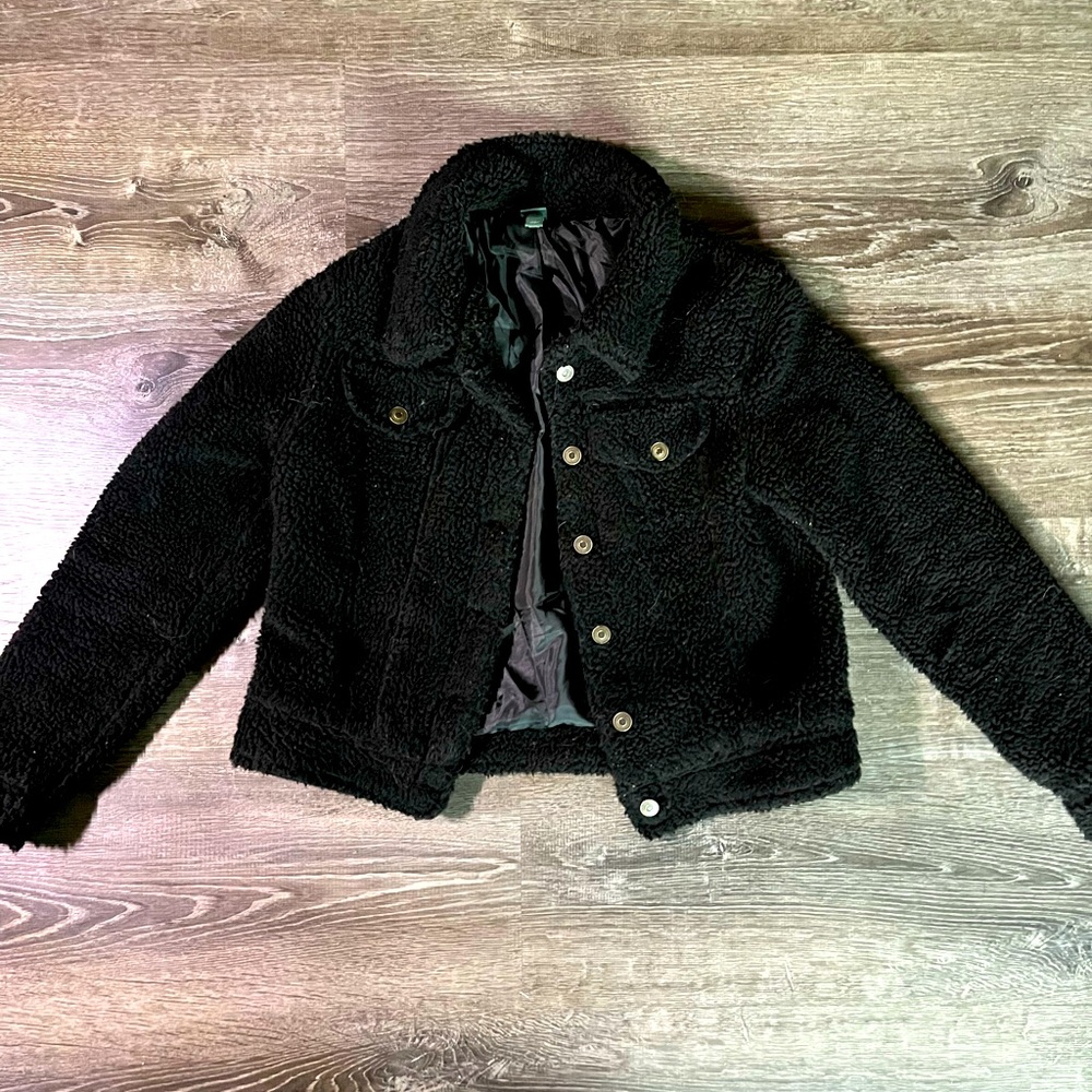 Wild Fable | TARGET out of stock | black teddy jacket